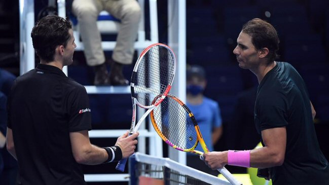 “No necesitas entrenar hoy”: La broma de Nadal a Thiem en la práctica de este miércoles en Londres