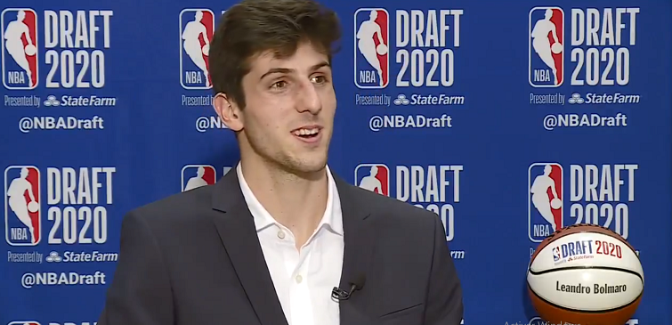El divertido exabrupto de Leandro Bolmaro, el argentino que fue elegido en el Draft de la NBA