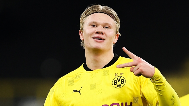 Erling Haaland agigantó su registro goleador en victoria de Borussia Dortmund sobre Club Brujas