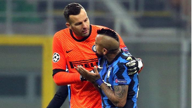 Arturo Vidal reaccionó iracundo por su expulsión tras la caída de Inter ante Real Madrid