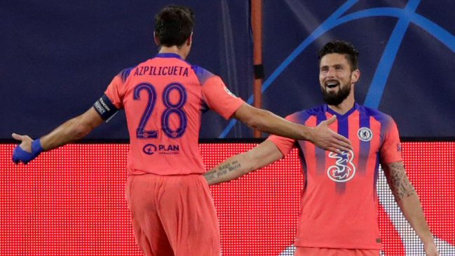Oliver Giroud se lució con cuatro goles en triunfo de Chelsea sobre Sevilla en España