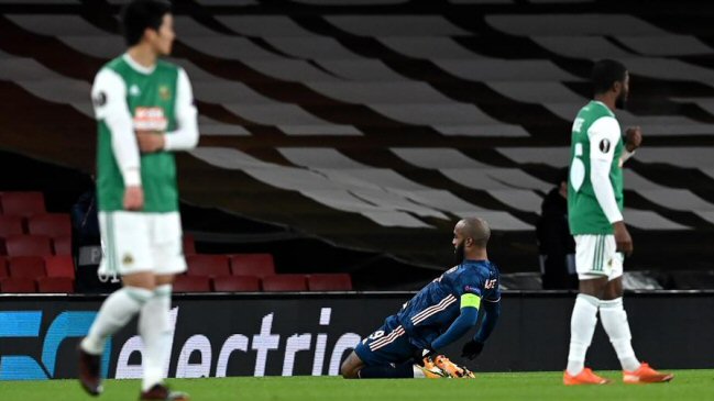 Lacazette anotó un golazo ante Rapid Viena y Arsenal firmó su quinto triunfo seguido