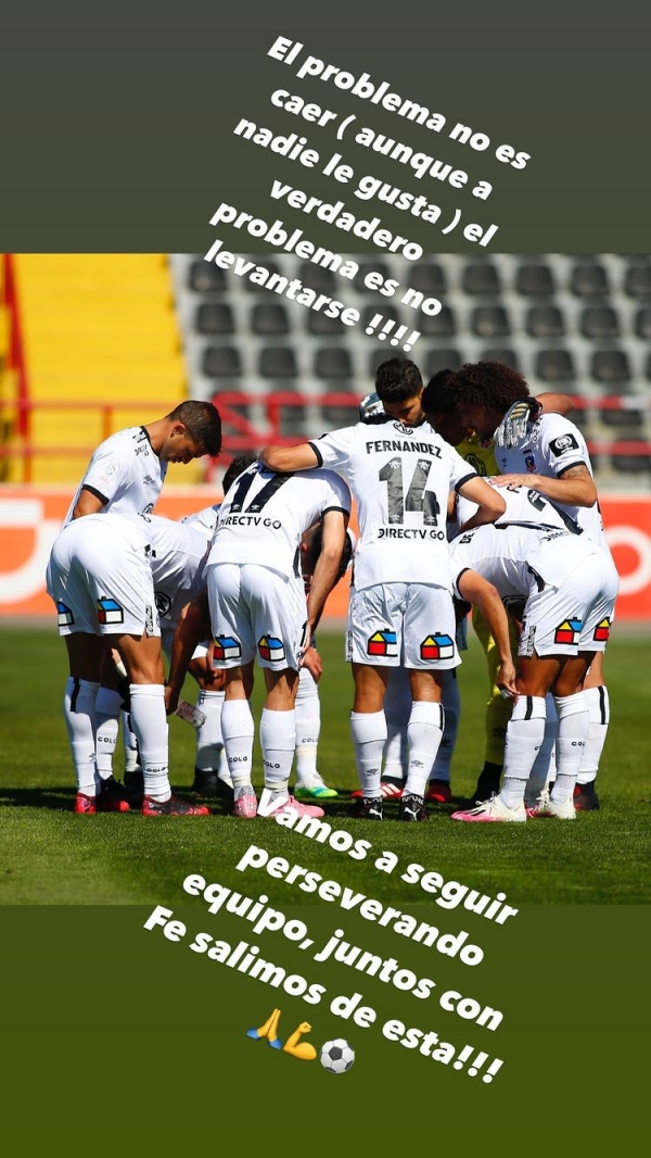 La reflexión de Matías Fernández tras el empate de Colo Colo: Con fe salimos de ésta