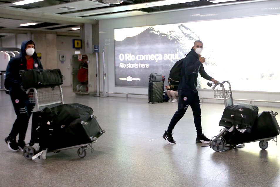 La llegada de la Roja sub 20 a Brasil para el cuadrangular que jugará en Granja Comary