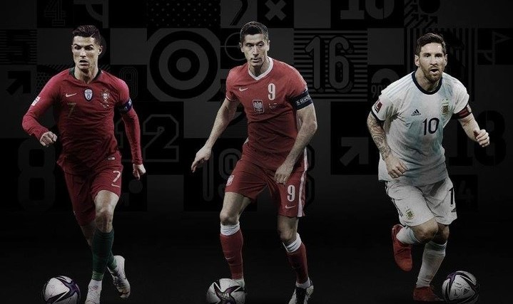 Cristiano Ronaldo, Lionel Messi y Robert Lewandowski son los finalistas para el premio The Best