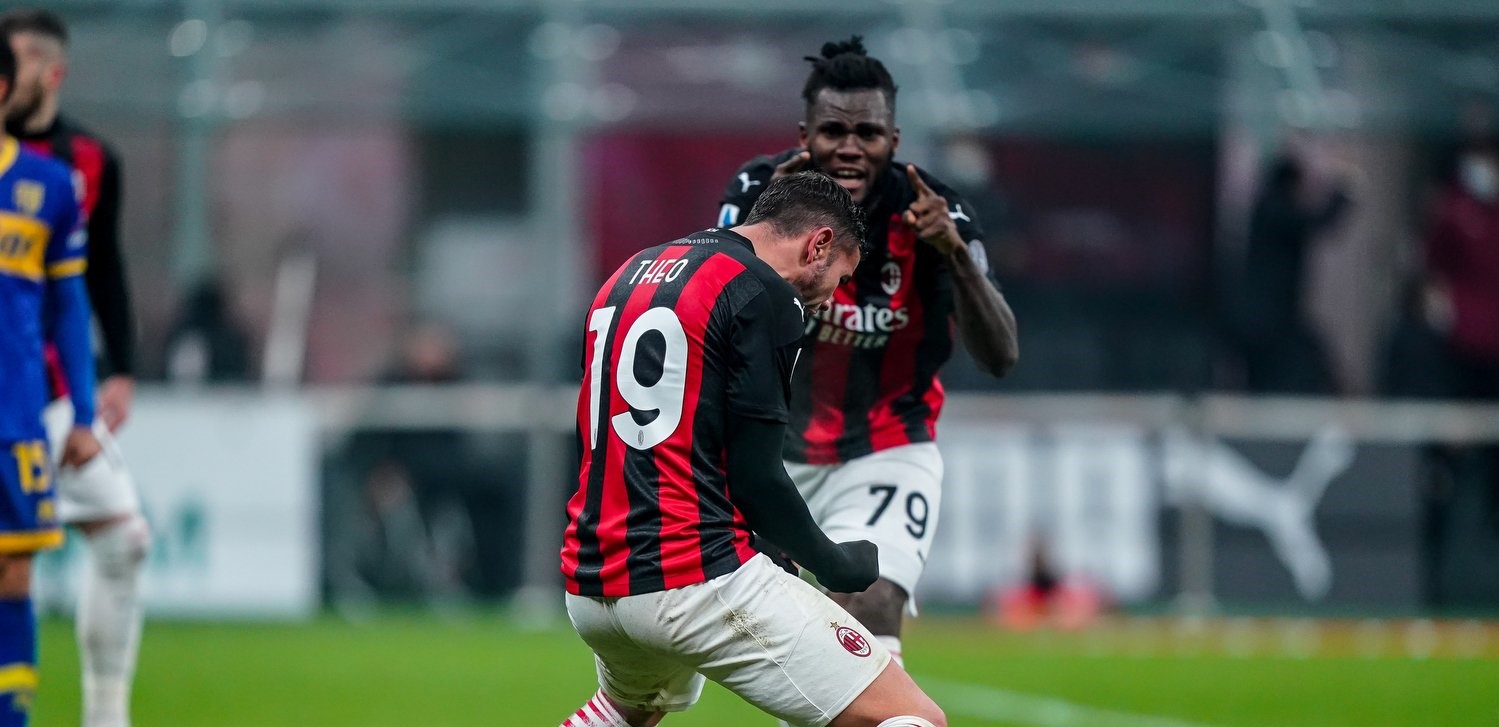 Theo Hernández fue héroe con doblete para evitar la derrota de Milan en empate con Parma