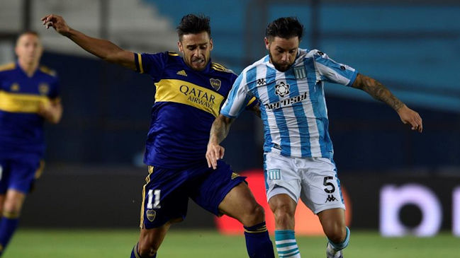Eugenio Mena dio asistencia clave en triunfo de Racing sobre Boca Juniors en Copa Libertadores