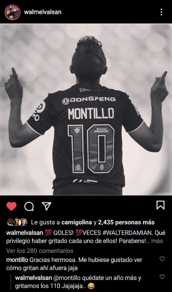 ¿Que se quede un año más? El mensaje de la mujer de Montillo que ilusiona a los hinchas de U. de Chile