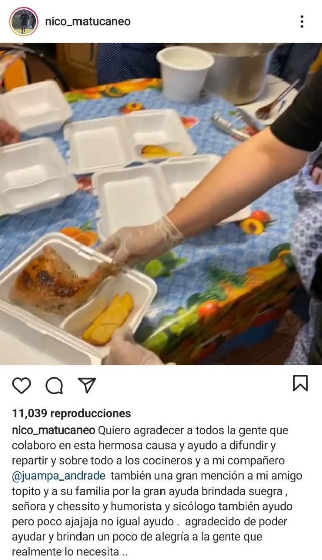 Nicolás Maturana y Juan Pablo Andrade repartieron cenas navideñas en Calama