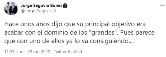 Jorge Segovia cargó contra Mayne-Nicholls: Hace años dijo que iba a acabar con el dominio de los grandes