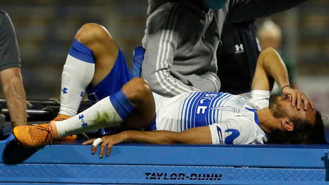 José Pedro Fuenzalida sufrió una fuerte lesión en su tobillo izquierdo ante S. Wanderers