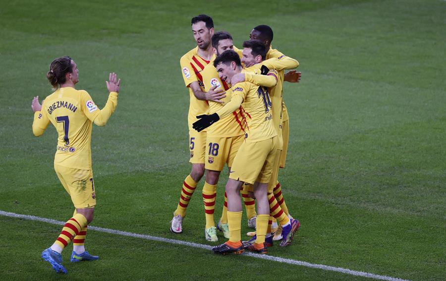 Barcelona asaltó San Mamés con Messi como figura y trepó al tercer lugar en la liga española