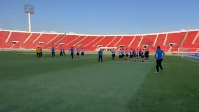 Coquimbo cumplió e ingresó a la cancha del Estadio Nacional