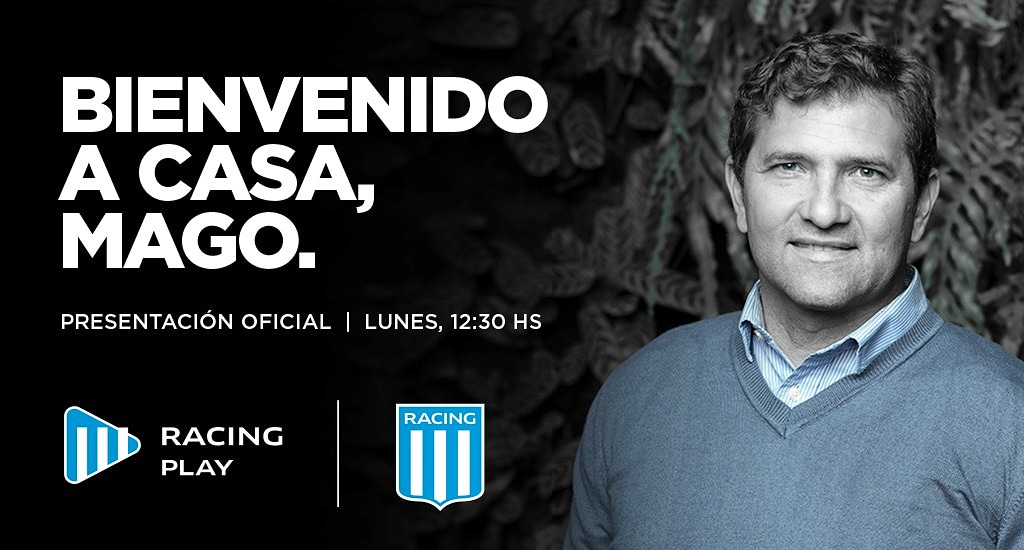 Racing anunció a Rubén Capria como nuevo manager del equipo
