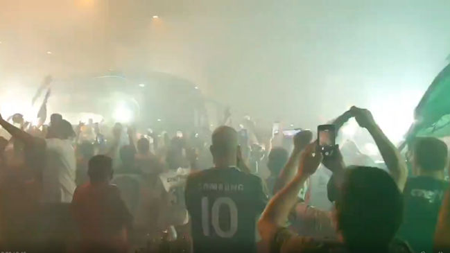 ¡Locura! El masivo recibimiento de los hinchas de Palmeiras para la revancha ante River Plate