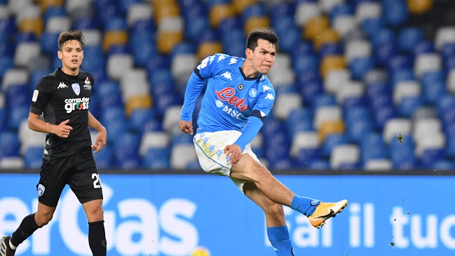 Napoli derribó a Empoli y avanzó a cuartos de final de la Copa Italia