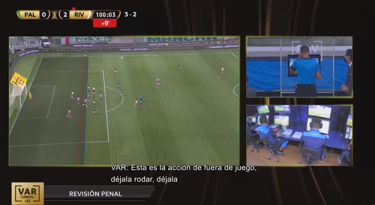 Conmebol liberó audios de las polémicas jugadas del Palmeiras-River Plate en la Copa Libertadores
