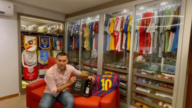 Justo Villar recibió botella de cerveza por récord de Messi