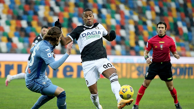 Los goles del empate entre Udinese y Atalanta en duelo pendiente de la Serie A