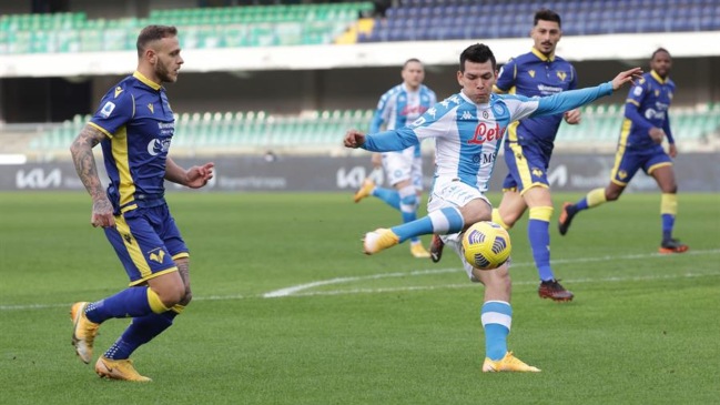 Napoli tropezó con Hellas Verona en Italia, pese a anotar a los nueve segundos de partido