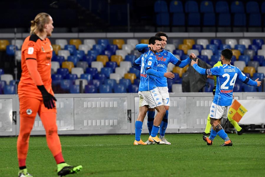 Napoli doblegó a Spezia y jugará con Atalanta en semifinales de la Copa Italia