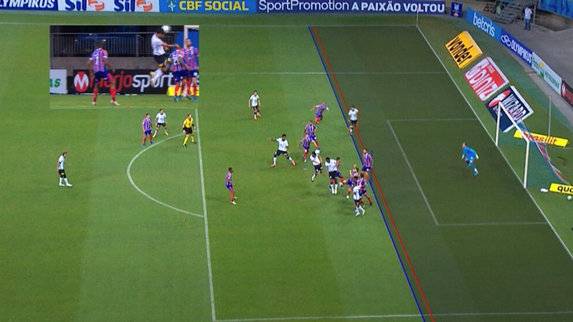 Angelo Araos sufrió en su regreso a la titularidad: Le anularon un gol en la caída de Corinthians con Bahía