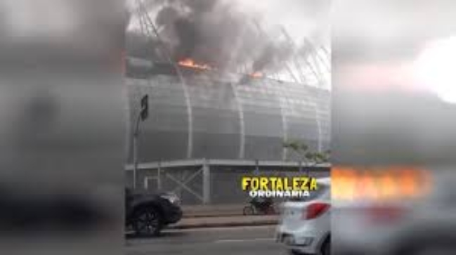 Incendio destruyó cabinas en estadio mundialista de Fortaleza