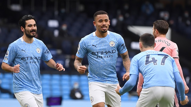 Manchester City derrotó al colista Sheffield United y mantuvo su liderato exclusivo