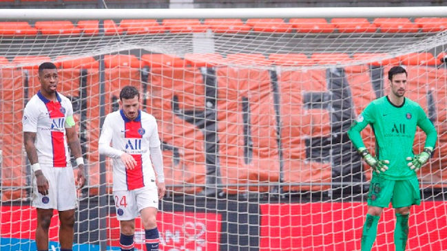 PSG sufrió sorpresiva derrota ante Lorient y no pudo recuperar el liderato de la liga francesa