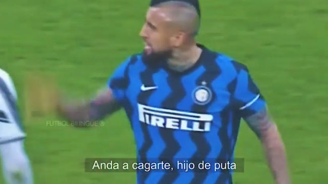 El fuerte cruce entre Arturo Vidal y Cristiano Ronaldo en la primera semifinal de Copa Italia