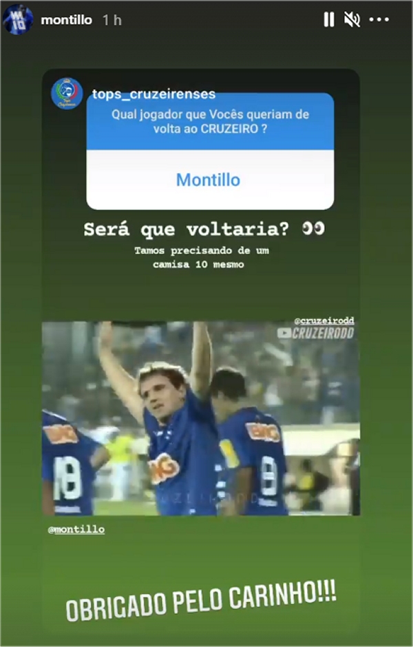 Montillo respondió a hinchas de Cruzeiro que pidieron su regreso