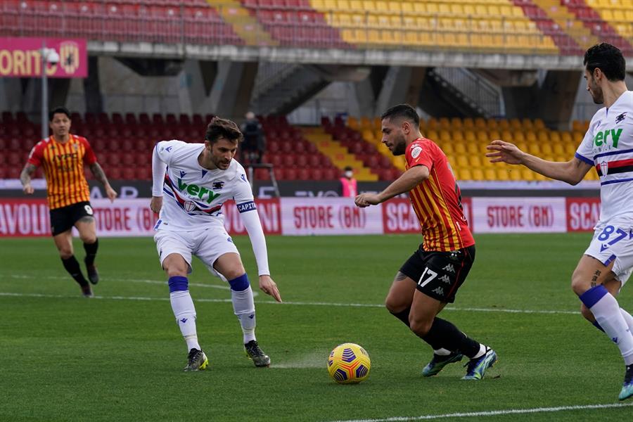 Benevento y Sampdoria firmaron un empate en la Serie A