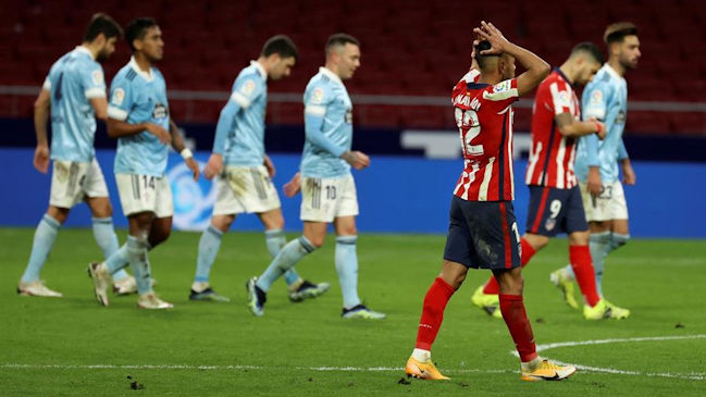 Atlético de Madrid dejó escapar el triunfo en electrizante cruce con Celta de Vigo