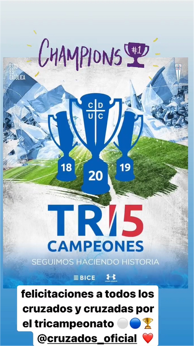 Gary Medel se sumó a las felicitaciones por el título de Universidad Católica