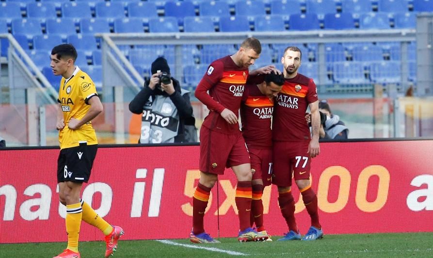 AS Roma goleó a Udinese y trepó al tercer puesto en la Serie A