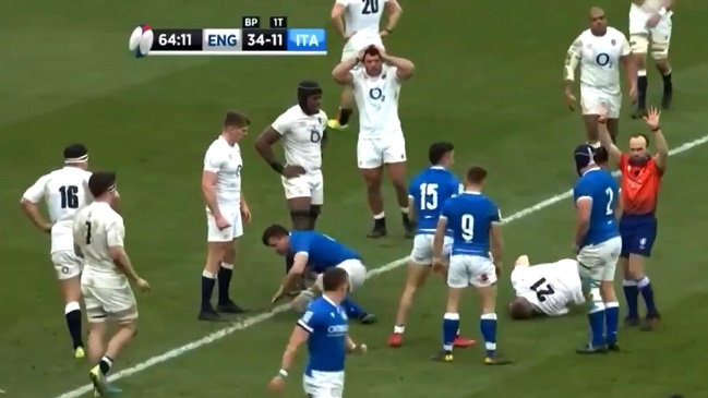 La escalofriante lesión que sufrió Jack Willis en duelo del Seis Naciones entre Italia e Inglaterra