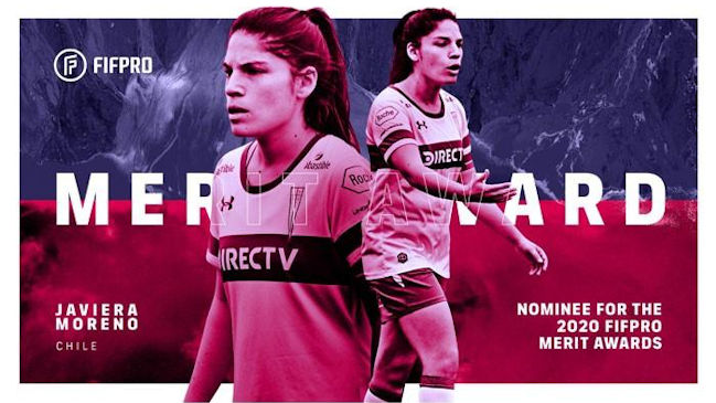 Javiera Moreno fue nominada al “Premio al Mérito” del Sindicato Mundial de Futbolistas