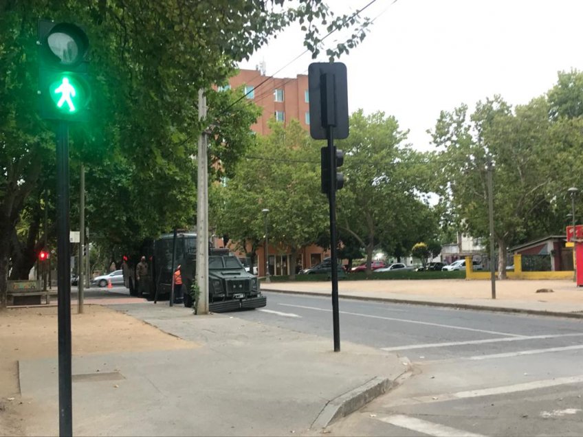 Carabineros resguarda el hotel de Universidad de Concepción en Talca