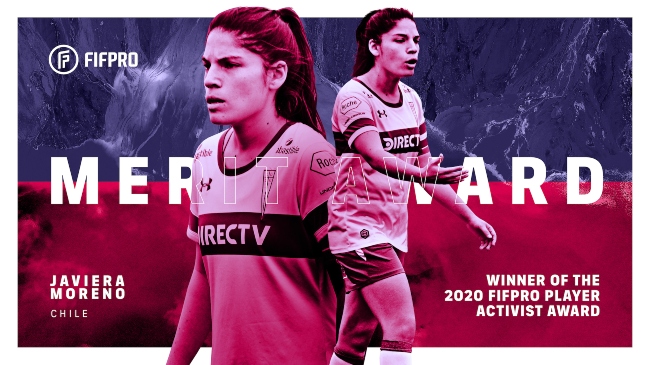 Chilena Javiera Moreno fue reconocida por la FIFPro por su lucha contra el acoso sexual en el fútbol