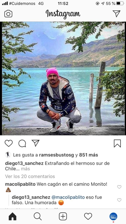 Diego Sánchez aclaró que episodio en Torres del Paine fue “una humorada”