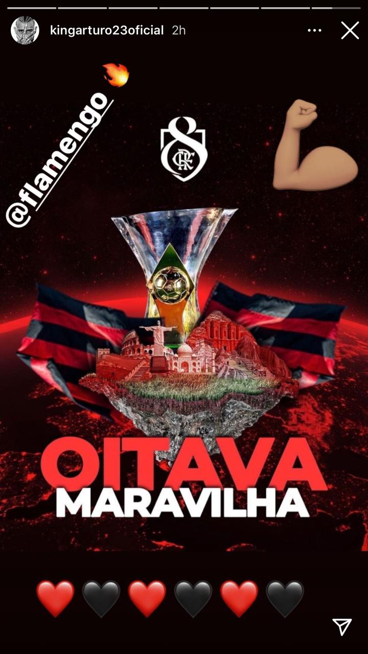 Festejó el título: El nuevo guiño de Arturo Vidal a Flamengo