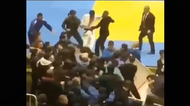 Escándalo: Evento de judo juvenil terminó en batalla campal en Daguestán