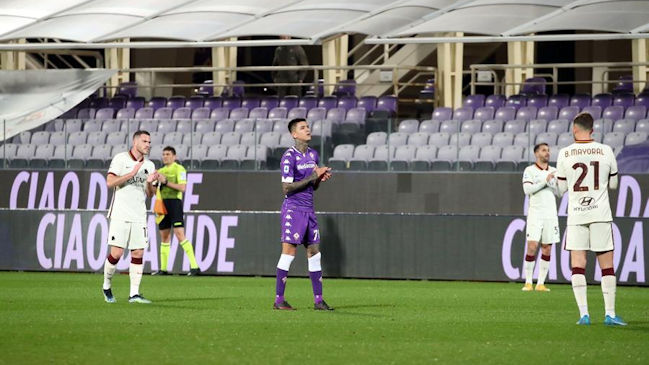Fiorentina de Erick Pulgar sumó nuevo traspié en Serie A tras caer como local ante AS Roma