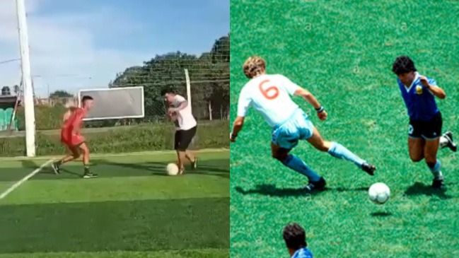Influencers argentinos recrearon el histórico gol de Maradona a Inglaterra y el relato de Víctor Hugo Morales