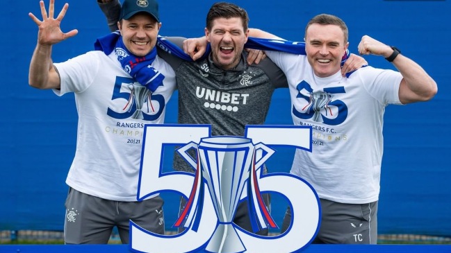 Glasgow Rangers de Steven Gerrard se coronó campeón de la liga de Escocia tras 10 años
