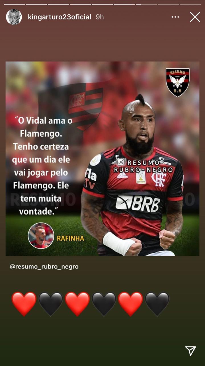 Rafinha: Arturo Vidal ama Flamengo, le gusta la multitud