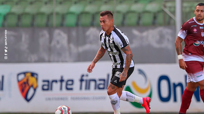 Eduardo Vargas anotó un gol en sólido triunfo de Atlético Mineiro sobre Patrocinense en Brasil