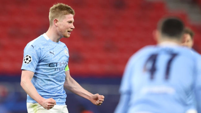 Kevin de Bruyne maravilló con golazo en triunfo de M. City sobre B. Monchengladbach