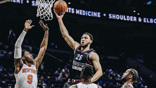 Philadelphia 76ers encadenó su sexto triunfo en la NBA a costa de New York Knicks