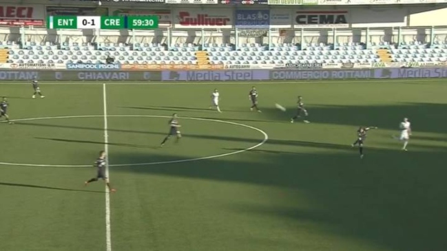 El golazo desde 65 metros que se vio en el fútbol italiano